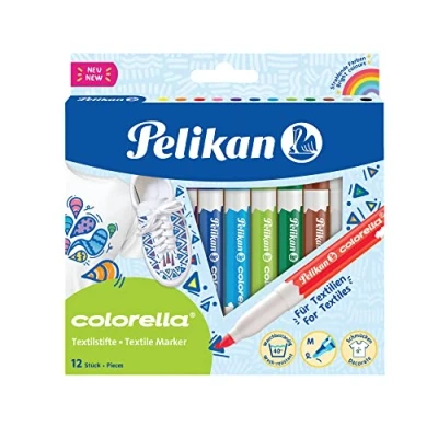 Abbildung von Pelikan Faserstift 12 Textilstifte &quot;Colorella&quot; / verschiedene Farben