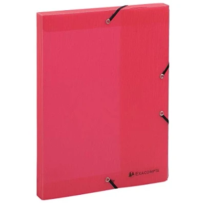 Abbildung von Exacompta 59775E Archivbox Iderama PP, 24 x 32 cm, ideal für Ihre Dokumente in Format DIN A4, Rücken 40 mm, rot, 1 Stück