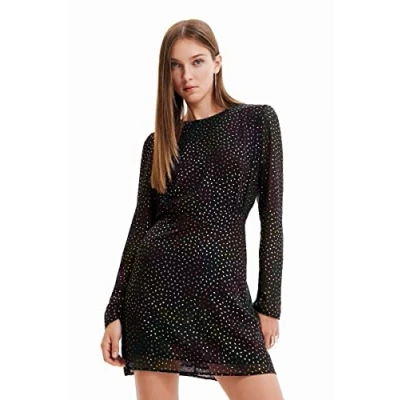Abbildung von Desigual Damen Vest_lensy 2000 Black Casual Dress, Schwarz, S EU
