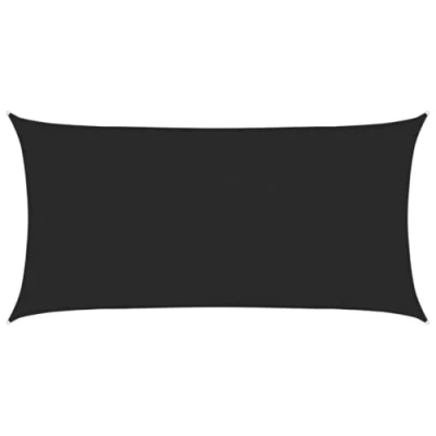 Abbildung von vidaXL Sonnensegel Sonnenschutz Windschutz Sonnendach UV Schutz Sonnenschutzsegel Schattenspender Garten Terrasse Balkon 160g/m² Schwarz 3x6m HDPE