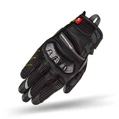 Abbildung von SHIMA X Breeze 2 Lady Motorradhandschuhe Damen Belüftete, Sommer, Touchscreen Textil Handschuhe mit Carbon Knöchelprotektor, Verstärkte Handfläche (Schwarz, L)
