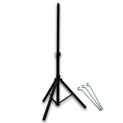 Abbildung von PremiumX Dreibein Stativ BASIC Stahl 120cm 35mm Tripod schwarz 3x Heringe SAT Halterung