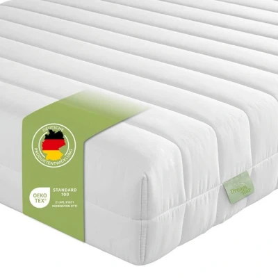 Abbildung von Kaltschaummatratze Simple Flex, Wendematratze mit zwei unterschiedlich festen Liegeseiten, Dreamstar, 12 cm hoch, 90x200 cm, 140x200 und weitere Größen, H2 H3