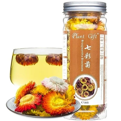 Abbildung von Plant Gift bracteantha bracteata flower 七彩菊 bractata blume, bunte chrysantheme tee leber sehnung hautpflege schönheit anti ermüdung verlieren Gewicht 30g / 1.05z Abnehmen