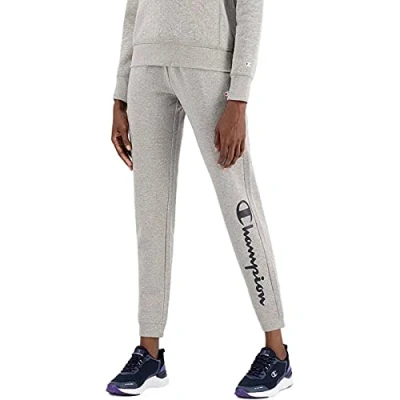 Abbildung von Champion Damen Legacy American Classics Fleece Big Logo Rib Cuff Trainingshose, Grigio Melange Chiaro, M