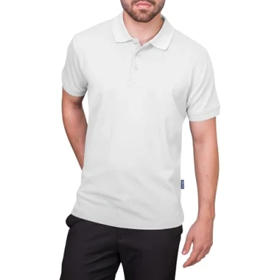 Abbildung von HRM Herren Heavy Polo, weiß, Gr. 4XL I Premium Polo Shirt aus 100% Baumwolle Basic Polohemd bis 60C waschbar Hochwertige &amp; nachhaltige Bekleidung Workwear