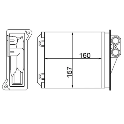Abbildung von MAHLE ORIGINAL AH 168 000S Wärmetauscher MERCEDES BENZ: Sprinter 5 T Kastenwagen