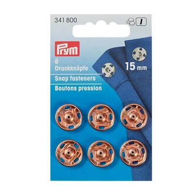 Abbildung von Prym Snap Fasteners, Messing, Gold, 9.3000000000000007 x 5.7 2 cm