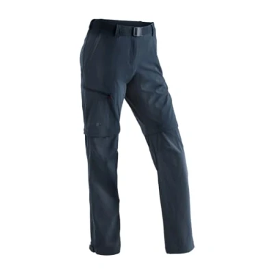 Abbildung von Maier Sports Nata, Damen Wanderhose, Wasserabweisende Outdoorhose für Trekking und Hiking, Praktische T Zipp off Funktion, PFC frei, mSTRETCH pro 4 &amp; Dryprotec, Blau, 38 (W30/L31)