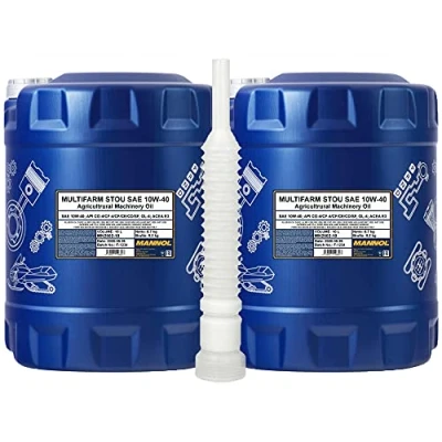 Abbildung von 2 x10 Liter, MANNOL 2502 Multifarm STOU 10W 40 Traktor Mehrzwecköl (3,80/Liter)