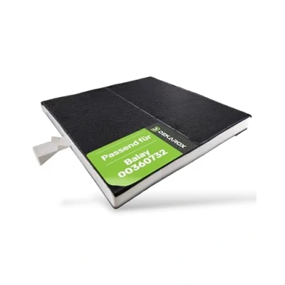Abbildung von DEKAROX Aktivkohlefilter 225x22x230mm für Balay Bosch Siemens Neff Gaggenau 360732 00360732 DHZ5186 LZ51851 Z5116X1 AA260112 den Umluftbetrieb der Dunstabzugshaube