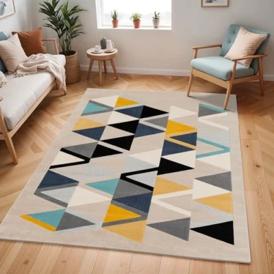 Abbildung von Surya Teppich &quot;MILANO&quot;, rechteckig, Skandi Design, Modern Boho Kurzflor Wohnzimmerteppich, Schlafzimmer