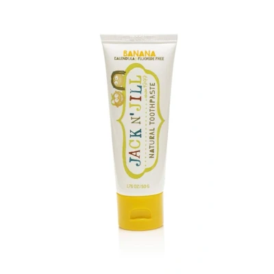 Abbildung von Jack N&#039; Jill Kids Natural Toothpaste, Made With Ingredients, Helps Soothe Gums &amp; Fight Tooth Decay, Suitable From 6 Months+ Banana Flavour 2 x 50g