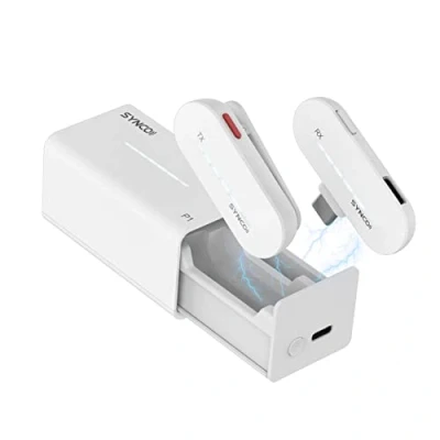 Abbildung von SYNCO Lavalier Mikrofon Kabellos 【Type C】, P1T Smartphone Mikro Wireless mit Ladebox, Kompatibel Android Huawei Xiaomi Samsung Tablet Funkmikrofon Handy