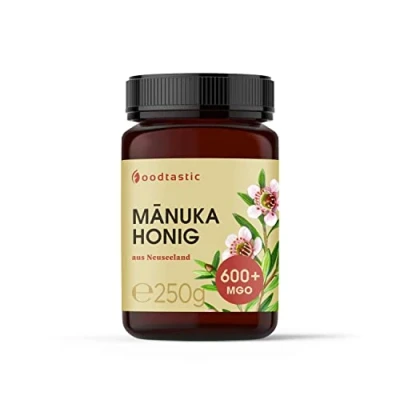 Abbildung von Foodtastic Manuka Honig MGO 600+ 250g, zertifiziert aus Neuseeland, laborgeprüfter Honey