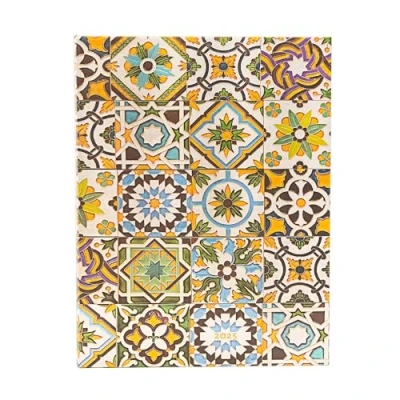 Abbildung von Paperblanks 12 Monatskalender 2025 Porto Ultra Tagesüberblick Elastikband Verschluss