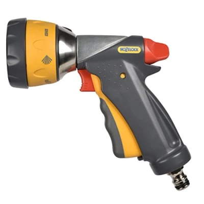 Abbildung von HOZELOCK Ultramax Pro Metall Multifunktions Brausepistole: für Bewässerung + intensive Nutzung, ergonomisch und äußerst robust , Verriegelungs Durchflussregelungsfunktion, 7 Bilder [2698 0000]