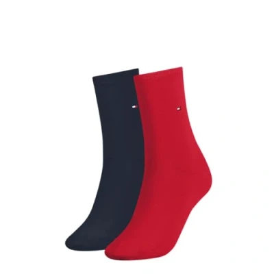 Abbildung von Tommy Hilfiger Damen Th Women Casual 2p Socken, Mehrfarbig Red, 35 38