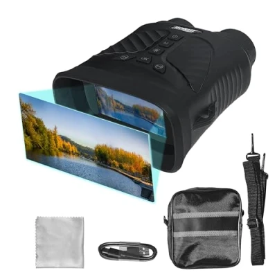 Abbildung von Technaxx Nachtsichtgerät TX 257 Full HD Videoauflösung 1080p, 40MP Fotoauflösung, 4X Optische Vergrößerung, 8X Digitalzoom und IR LED Nachtsichtfernglas für Jagd, Wandern