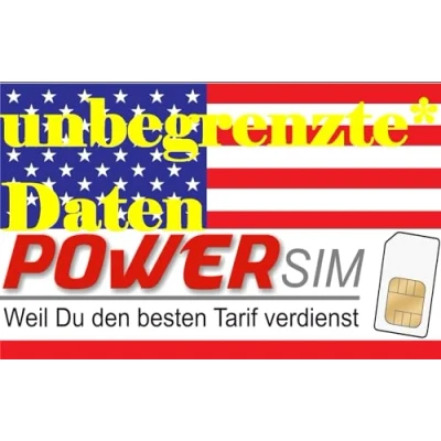 Abbildung von Power Sim USA T Mobile Netz Prepaid Karte unbegrenzte* Daten