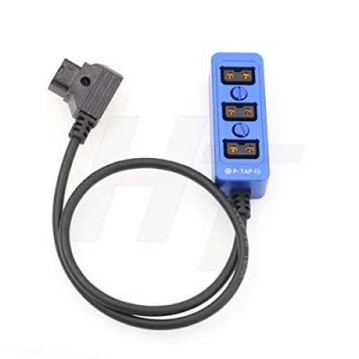 Abbildung von HangTon D Tap 1 auf 3 Triple Power Splitter Kabelbox, Stecker Buchse, Port Verteiler für Ronin 2 und V Mount Akku (blau)