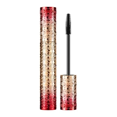 Abbildung von Schwarzer Wimpernmascara wasserdicht und langlebig, Seidenfaser Wimpern Mascara Volumen Länge Augen Make up Mascara, Lucky Red Shell Geschenk （1 Stcs）
