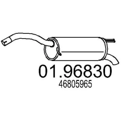Abbildung von MTS 01.96830 Endschalldämpfer 1020 FIAT: Stilo Schrägheck