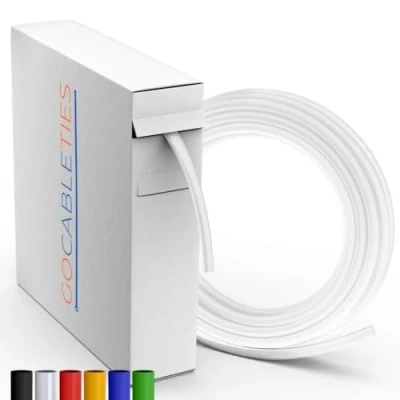 Abbildung von Gocableties Hochwertige Schrumpfschlauch Transparent 12,7 mm x 6 m Schrumpfverhältnis 2:1 wasserdichter schrumpfschläuche zur Kabelisolierung, Markierung, Kabelbündelung und für Reparaturen