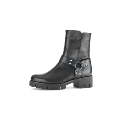 Abbildung von Gabor Damen Biker Boots, Frauen Stiefeletten,Best Fitting,Kurzstiefel,uebergangsschuhe,uebergangsstiefel,Winterschuhe,warm,schwarz,42.5 EU / 8.5 UK