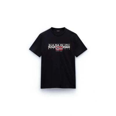 Abbildung von Napapijri Saylmer Tshirt print black, Herren, Größe: Small, Black