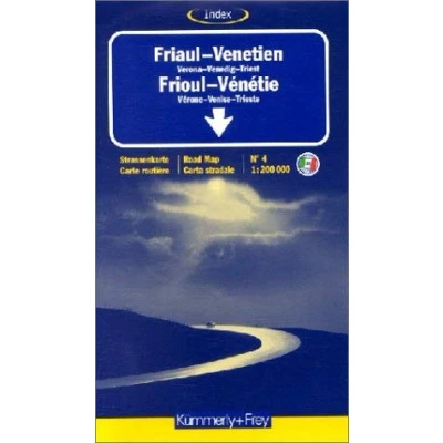 Abbildung von Kümmerly &amp; Frey Karten, Friaul, Venetien: Strassenkarte 1:200000 Verona Venedig Triest Blatt 4 (Kümmerly+Frey Strassenkarten)