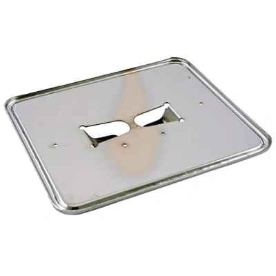 Abbildung von VANEZ Kennzeichenhalter Platte Chrom 145x125mm kompatibel für Roller, Schaltmoped, Mofa, Quad, Motorrad