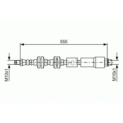 Abbildung von BOSCH 1 987 481 569 Bremsschläuche 555 BMW: X1