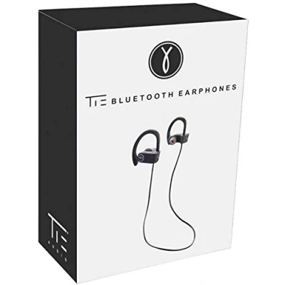 Abbildung von TIE Audio In Ear Bluetooth Kopfhörer (Bluetooth 4.1) Headset Sport Wireless iPhone und Samsung geeignet, schwarz/rot, Normal, 19 90013