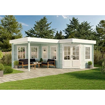 Abbildung von Alpholz Gartenhaus 5 Eck Pepe, BxT: 618x462 cm, 28 mm Wandstärke