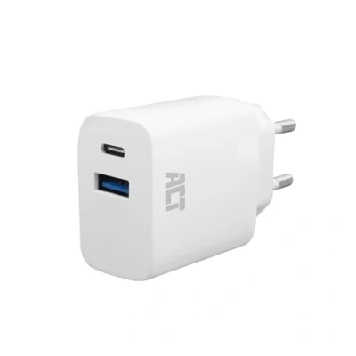 Abbildung von ACT 20W 2 Port USB C Ladegerät, + A Power Delivery PPS, GaNFast Adapter, Ohne Ladekabel Stecker AC2122