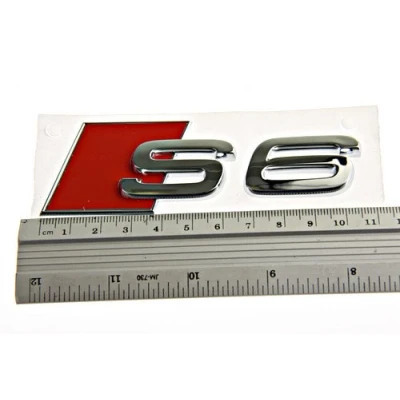 Abbildung von Audi Schriftzug S6 Original A6 Tuning Emblem Heckklappe Typzeichen Chrom