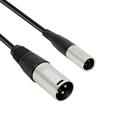 Abbildung von MEIRIYFA Mini XLR Stecker auf Mikrofonkabel, 3 poliger Karte Audiokabel für BMPCC 4K Kamera, Videoassistent (0,3 m) (Mini Stecker)