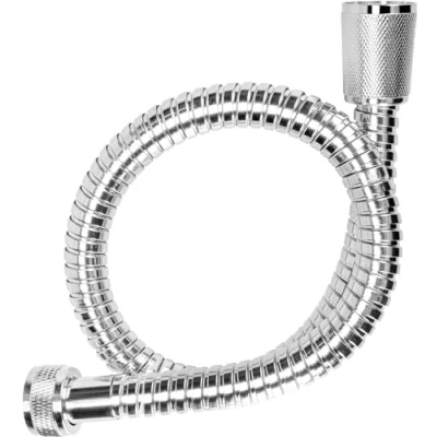 Abbildung von Cornat Brauseschlauch 50 cm Länge Edelstahl verchromt Extrem Belastbar 1/2 Zoll Anschluss / Duschschlauch Ersatzschlauch für Dusche &amp; Badewanne TECBW3323