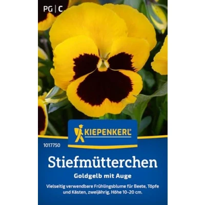 Abbildung von Kiepenkerl Stiefmütterchensamen Goldgelb mit Auge 1017750 Robuste, winterharte Blumensamen für bezaubernde Beete Blumensamen, Blumenwiese, Saatgut