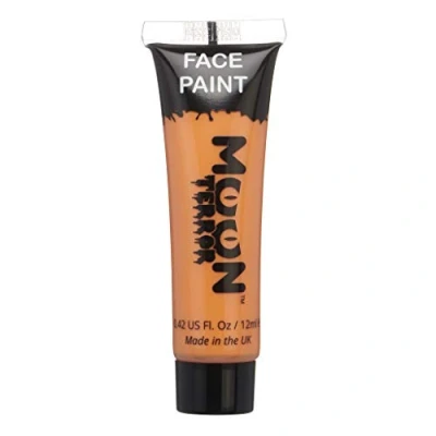Abbildung von Moon Terror Halloween Gesichtsfarbe, Körperfarbe, SFX Make up, Spezialeffekt up (Kürbisorange, 12 ml)