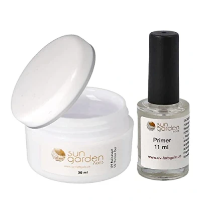 Abbildung von UV Aufbaugel 30ml inkl. Primer Haftvermittler 11ml Buildergel Nail Gel Set für Nagelgele
