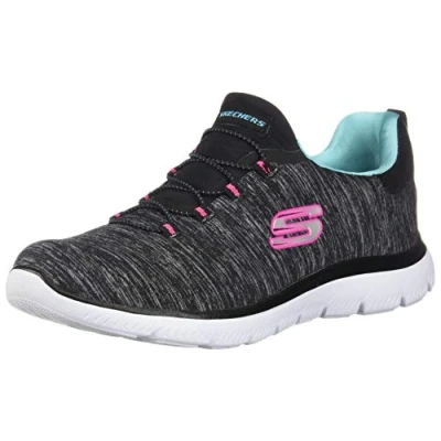 Abbildung von Skechers Damen Summits Sneaker, Grau/Aqua, 39.5 EU