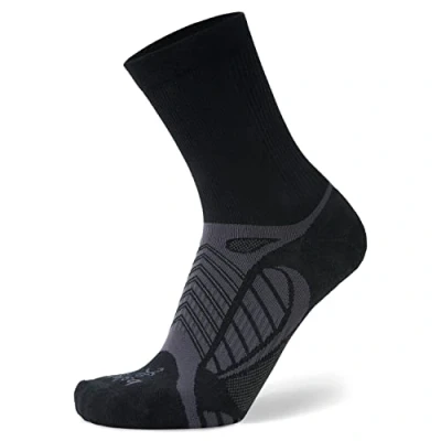 Abbildung von Balega Unisex Ultralight Crew Laufsocken, Schwarz, Medium, EU Größe 40 42.5