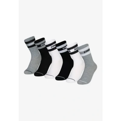 Abbildung von Converse Wordmark CREW Unisex 6 PACK Socken für Kinder, Größe: 27 35, Dark grey heather
