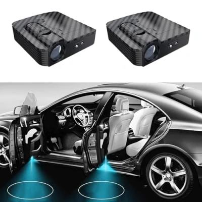 Abbildung von 2 Stück Personalisierte Autotür Logo Licht Projektor,Benutzerdefinierte Willkommen Projektor LED Light, USB Aufladung, für alle Auto