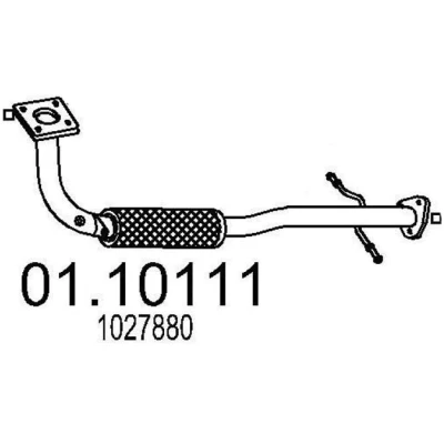 Abbildung von MTS 01.10111 Abgasrohr 1090mm vorne für Mittelschalldämpfer FORD: Galaxy Mk1 MPV
