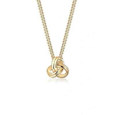 Abbildung von Elli PREMIUM Halskette Damen mit Knoten Symbol Trend in 585 Gelbgold