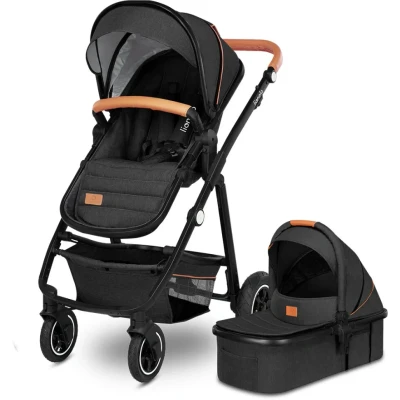 Abbildung von lionelo Kombi Kinderwagen Amber, Tasche Moskitonetz Regenschutz Schutzüberzug 2in1
