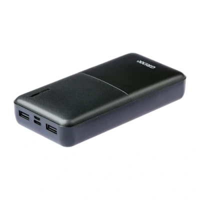 Abbildung von Grixx Powerbank 15000mAh Stromversorgung Micro USB und C schwarz